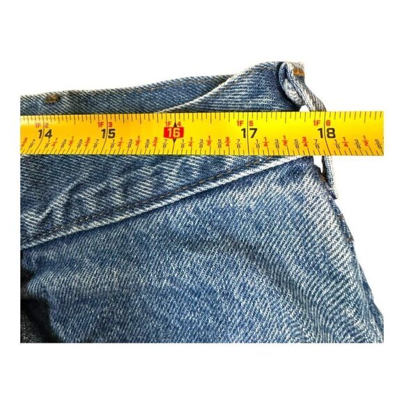 LL Bean High Waisted Flannel Lined Warmed Blue Jeans 36x29 Warm Weather Work Pan - Picture 3 of 7